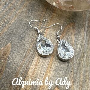 Alquimia by Ady Silver Teardrop Earrings
